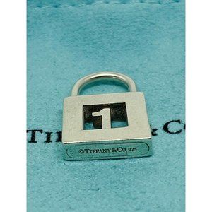 SOLD!!! Tiffany & Co Sterling Silver 925 Number One 1 padlock lock charm Numeric